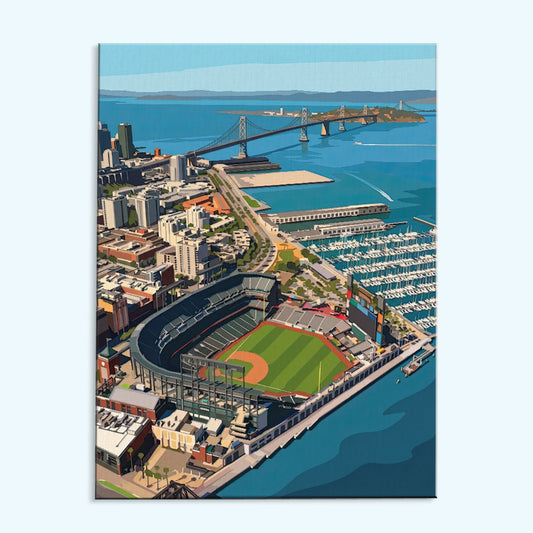 San Francisco Bay Ballpark | Paint by Numbers Kit