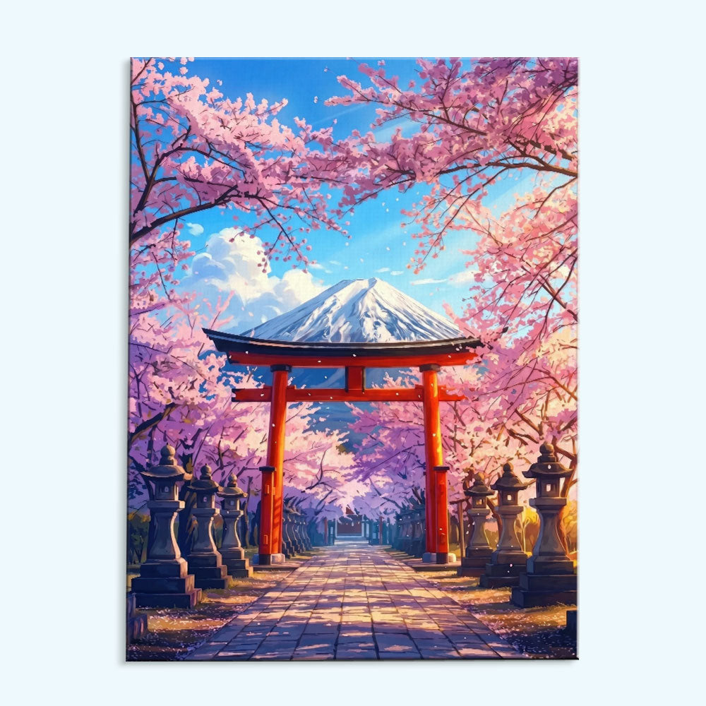 Gateway to Fuji Spring | Paint by Numbers Kit