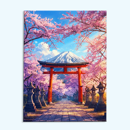 Gateway to Fuji Spring | Paint by Numbers Kit
