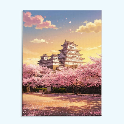 Castle of Falling Petals | Paint by Numbers Kit