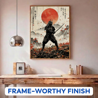 Blade Beneath the Crimson Sun | Paint by Numbers Kit