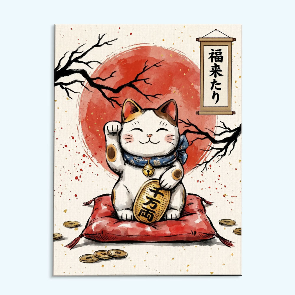 Fortune Beckons in Edo | Paint by Numbers Kit