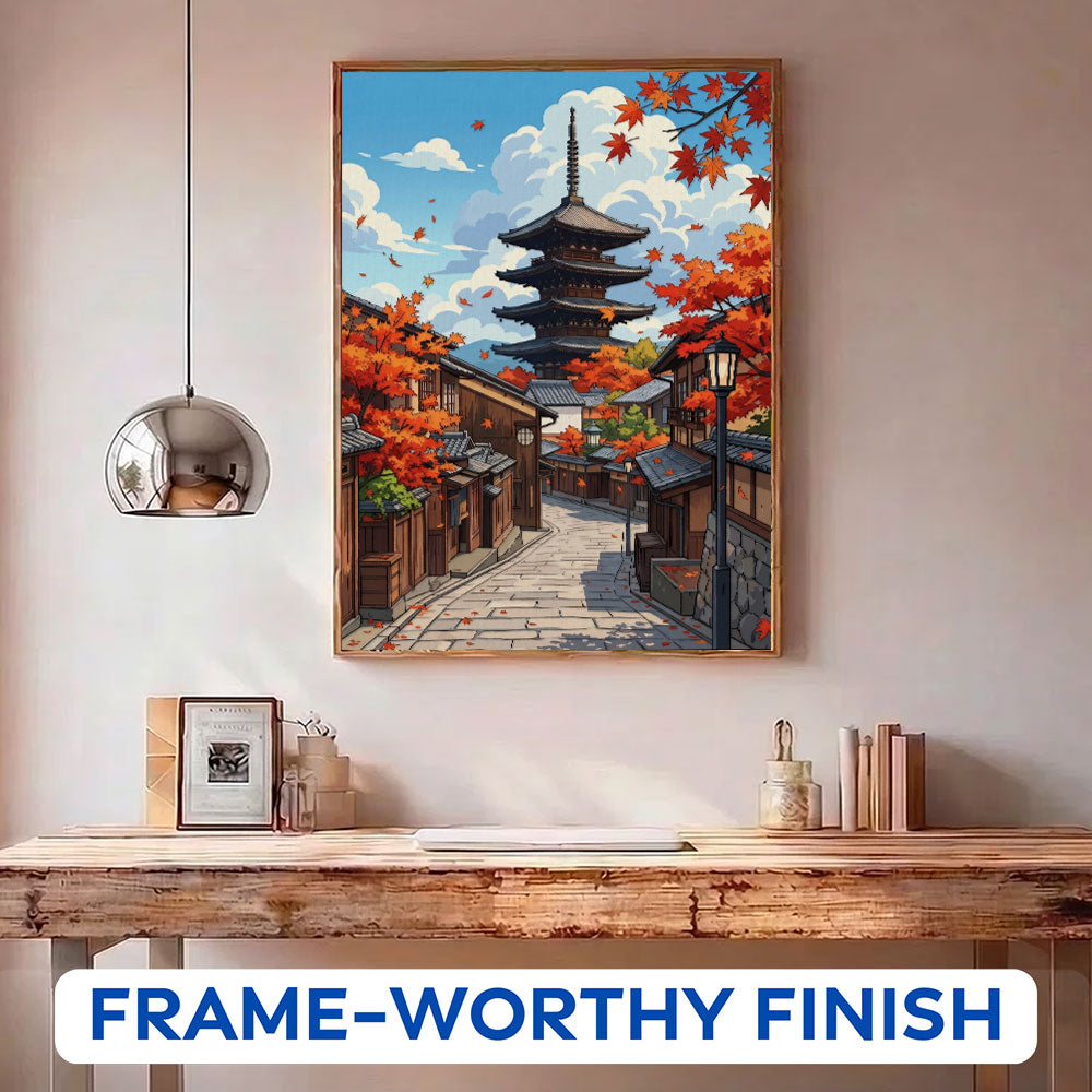 Autumn Path to Yasaka | Paint by Numbers Kit