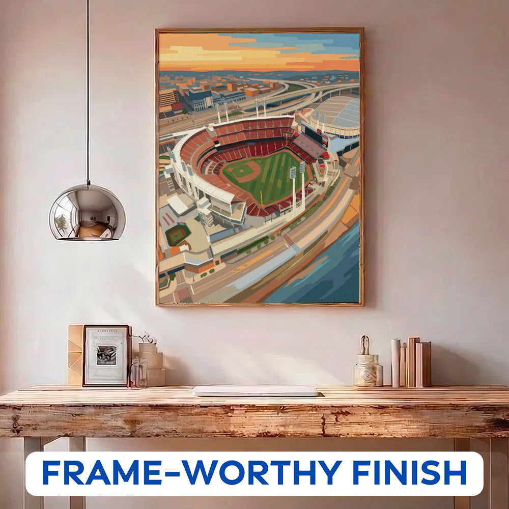 Cincinnati River City Ballpark | Paint by Numbers Kit