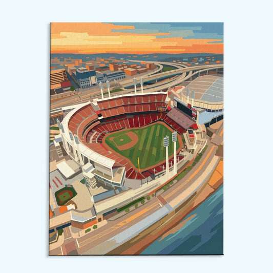 Cincinnati River City Ballpark | Paint by Numbers Kit