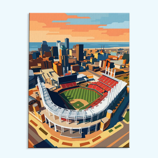 Cleveland Skyline Ballpark | Paint by Numbers Kit