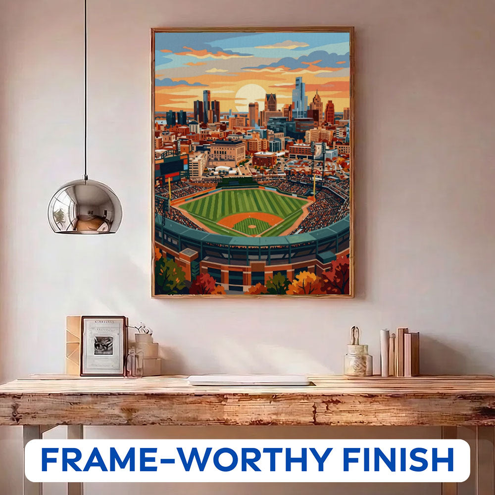 Detroit City Ballpark | Paint by Numbers Kit