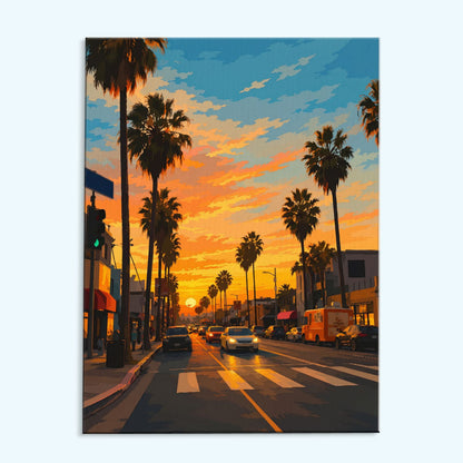 LA Golden Boulevard | Paint by Numbers Kit