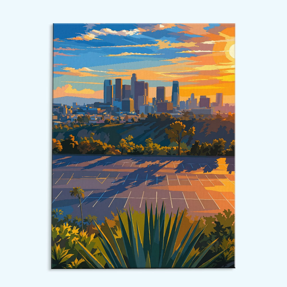 Parking Lot Sunset | Paint by Numbers Kit