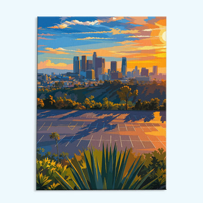 Parking Lot Sunset | Paint by Numbers Kit