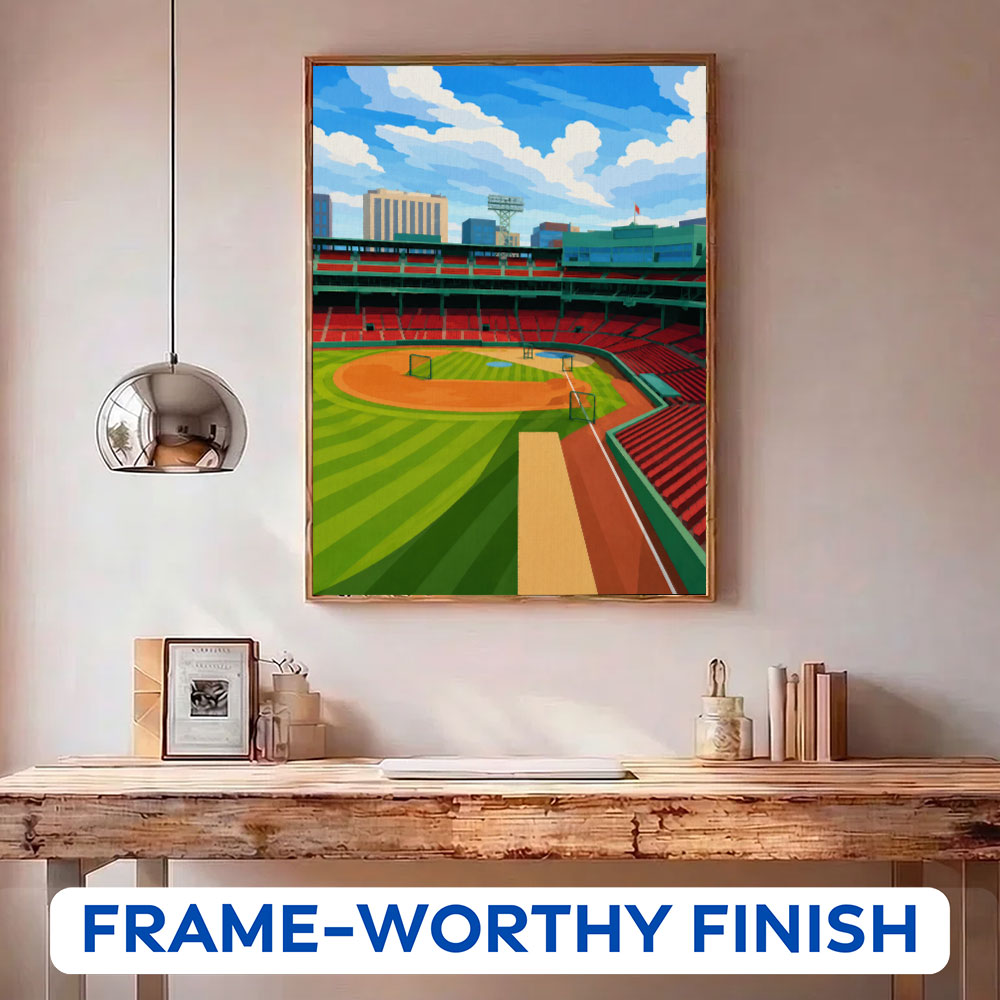 Boston Blue Sky Ballpark | Paint by Numbers Kit