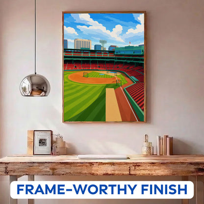 Boston Blue Sky Ballpark | Paint by Numbers Kit