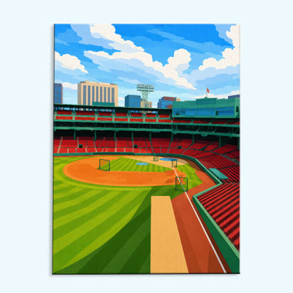 Boston Blue Sky Ballpark | Paint by Numbers Kit