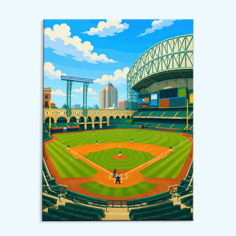 Houston City Ballpark | Paint by Numbers Kit