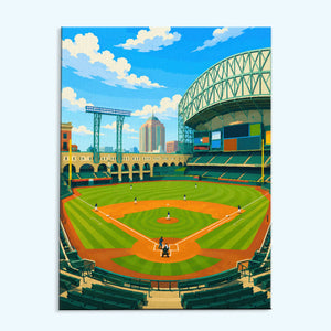 Houston City Ballpark | Paint by Numbers Kit