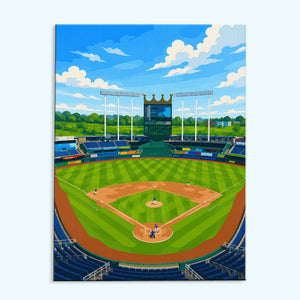 Kansas City Ballpark | Paint by Numbers Kit