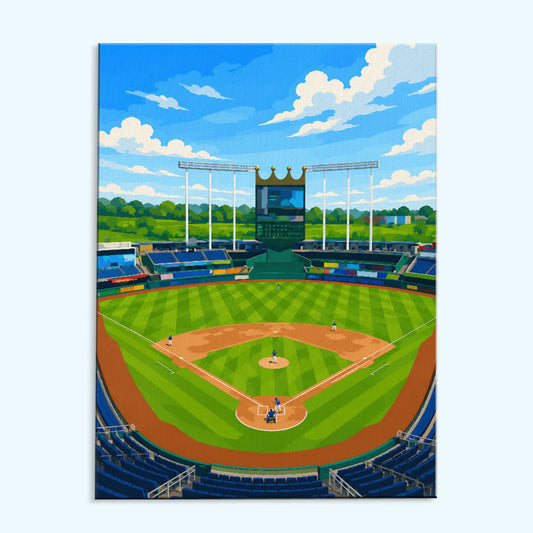 Kansas City Ballpark | Paint by Numbers Kit