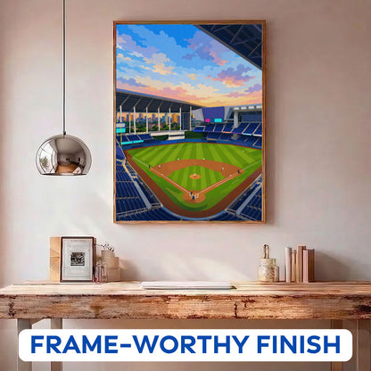 Miami Sunset Ballpark | Paint by Numbers Kit