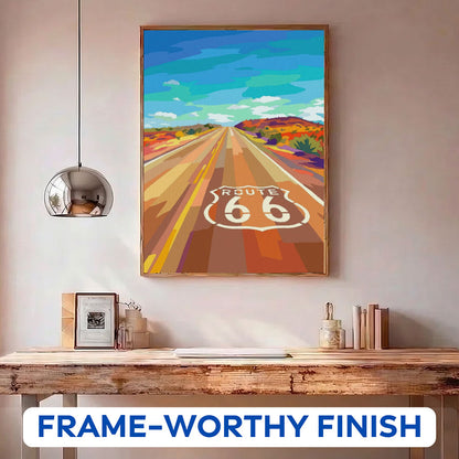 Endless Road - Route 66 Collection | Paint by Numbers Kit