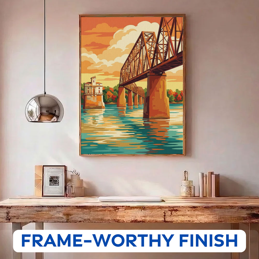Historic Bridge - Route 66 Collection | Paint by Numbers Kit
