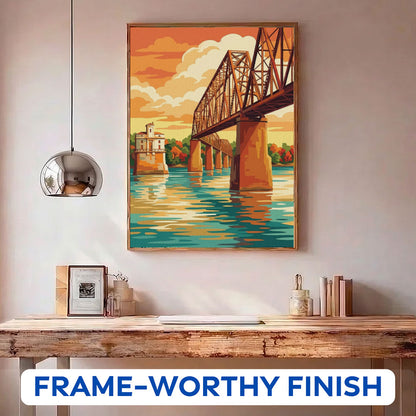 Historic Bridge - Route 66 Collection | Paint by Numbers Kit