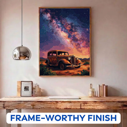 Milky Way Sky Over - Route 66 Collection | Paint by Numbers Kit