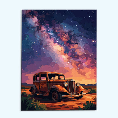 Milky Way Sky Over - Route 66 Collection | Paint by Numbers Kit