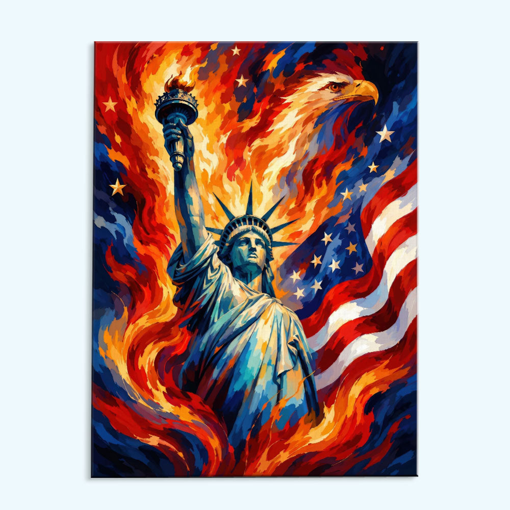 Lady Liberty Flame | Paint by Numbers Kit