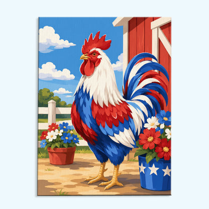Patriotic Rooster Pride | Paint by Numbers Kit