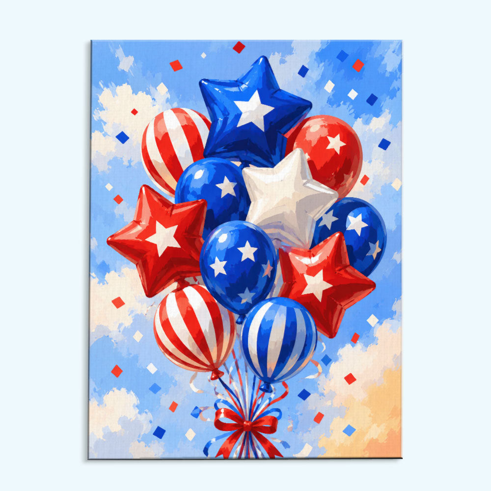 Freedom Balloon Bouquet | Paint by Numbers Kit