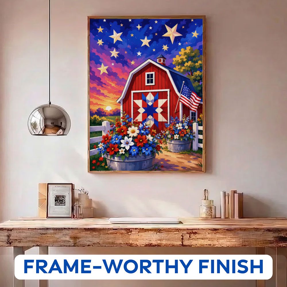Patriotic Barn Celebration | Paint by Numbers Kit
