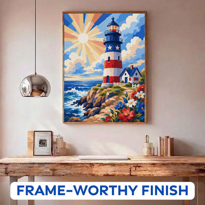 Liberty Lighthouse View | Paint by Numbers Kit