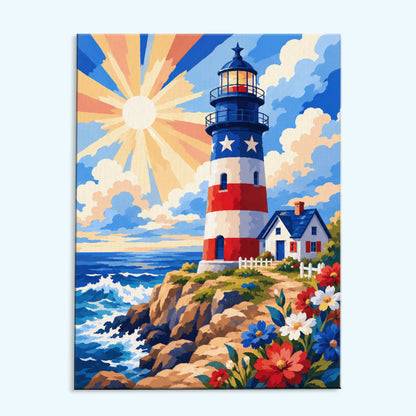 Liberty Lighthouse View | Paint by Numbers Kit