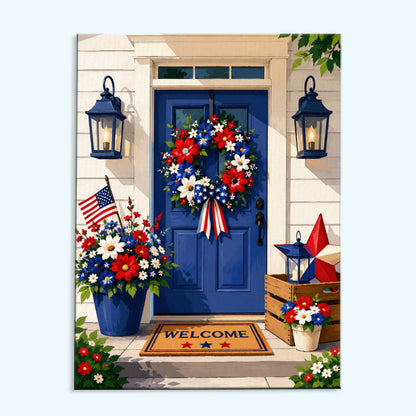 Fourth of July Porch | Paint by Numbers Kit