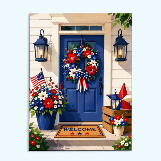 Fourth of July Porch | Paint by Numbers Kit
