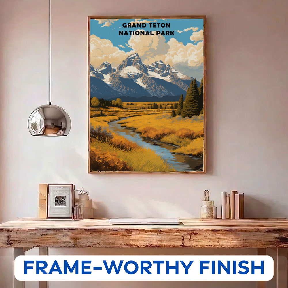 Grand Teton National Park | Paint by Numbers Kit – Wander Painting