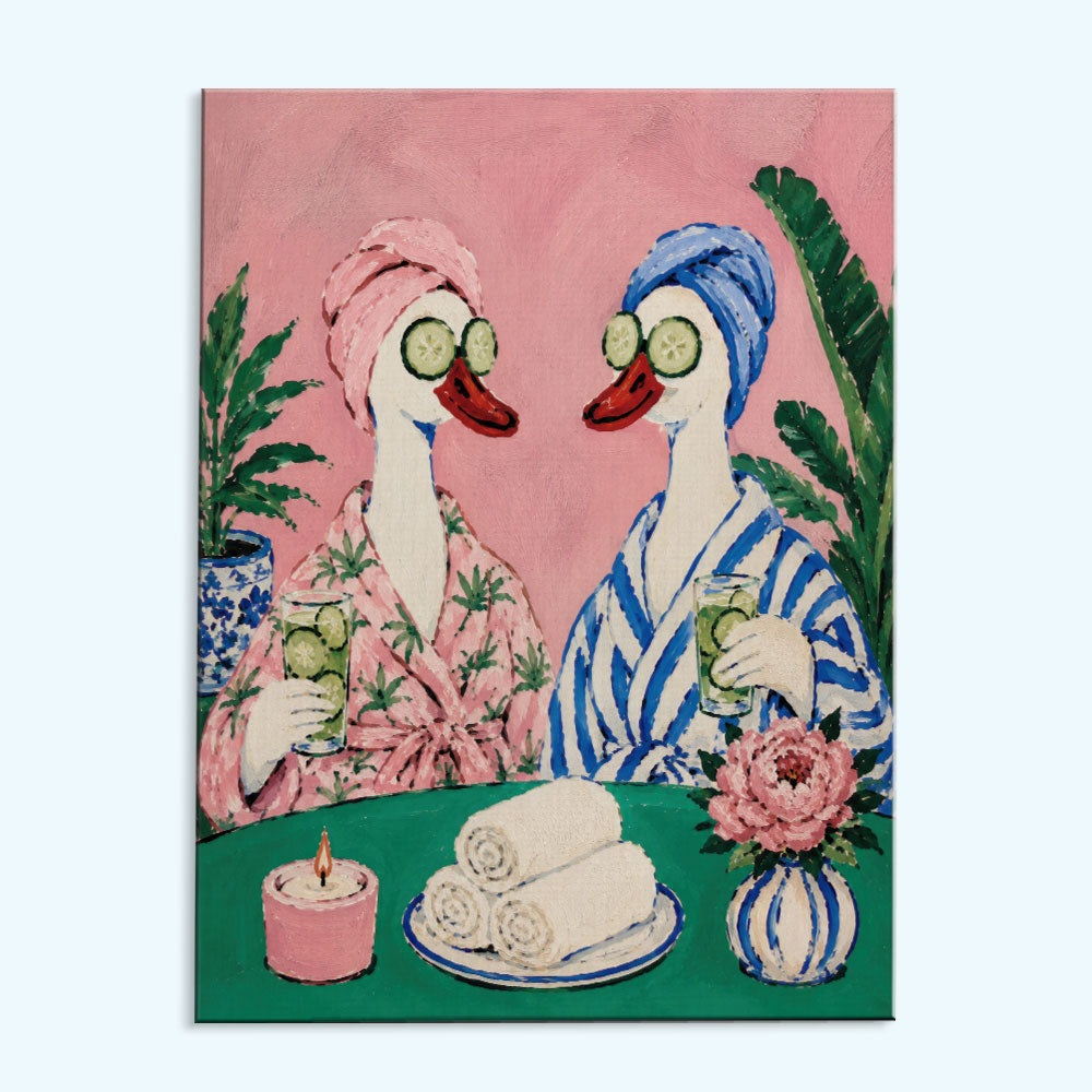 Bathrobe Geese| Paint by Numbers Kit