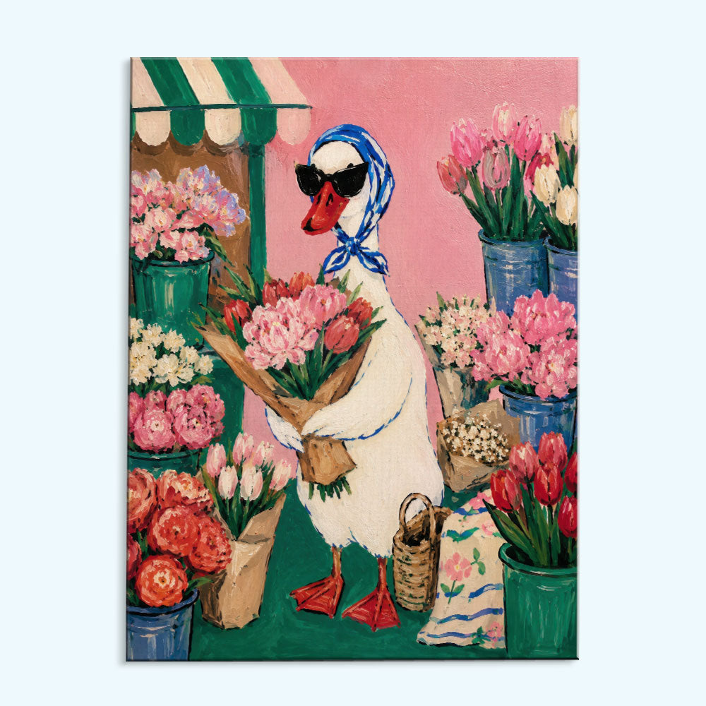 Duck Flower Market | Paint by Numbers Kit