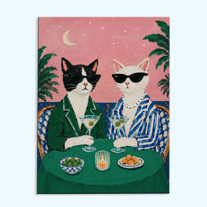Martini Cats | Paint by Numbers Kit
