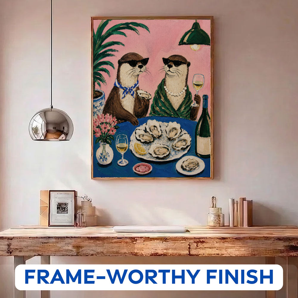 Oyster Night Otters | Paint by Numbers Kit