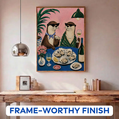 Oyster Night Otters | Paint by Numbers Kit