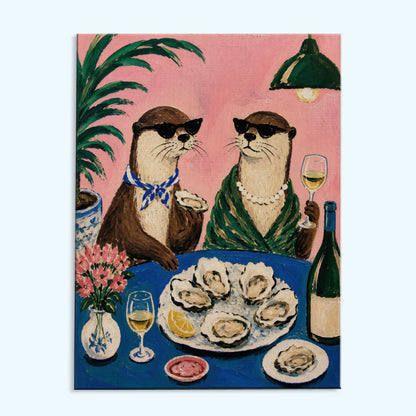 Oyster Night Otters | Paint by Numbers Kit