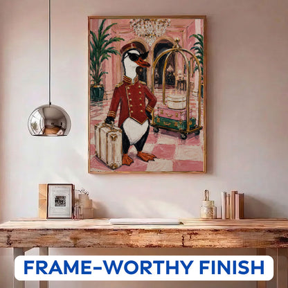 Penguin Hotel Bellhop | Paint by Numbers Kit
