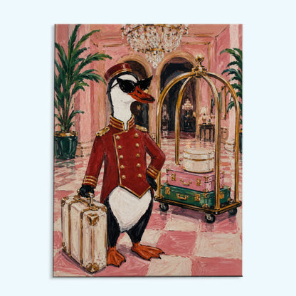 Penguin Hotel Bellhop | Paint by Numbers Kit