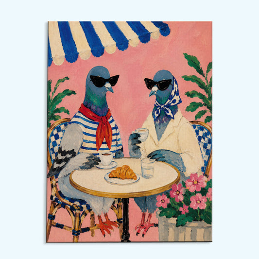 Pigeon Café Society | Paint by Numbers Kit