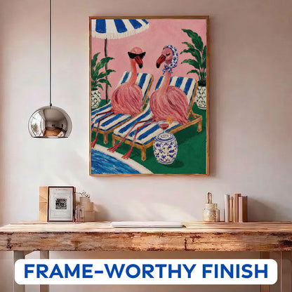 Poolside Flamingos | Paint by Numbers Kit