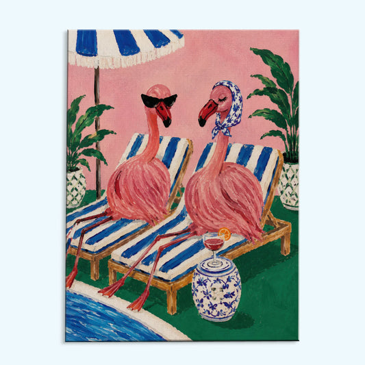 Poolside Flamingos | Paint by Numbers Kit