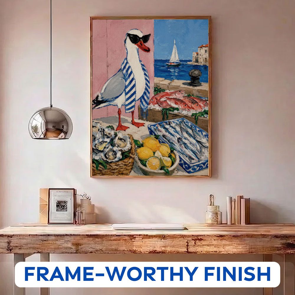 Seagull Harbor Fish Stand | Paint by Numbers Kit