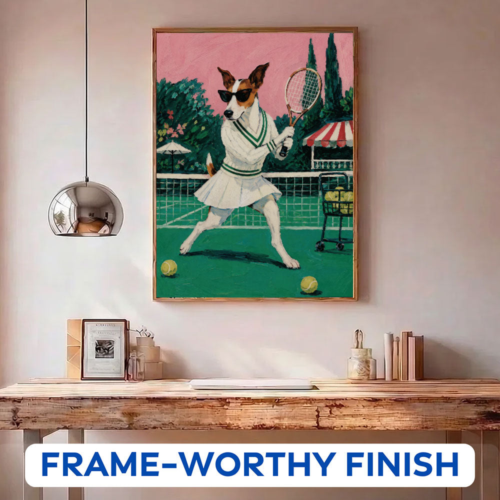 Tennis Court Dog | Paint by Numbers Kit
