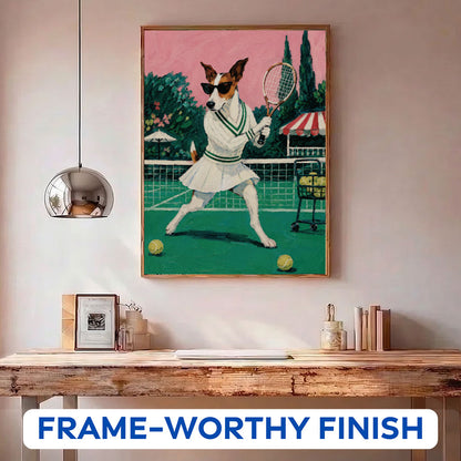 Tennis Court Dog | Paint by Numbers Kit